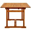 Garden Dining Table (59.1"-78.7")x39.4"x29.5" Solid Acacia Wood