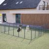 40" Outdoor Fence Heavy Duty Dog Pens 24 Panels Temporary Pet Playpen with Doors