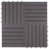 Decking Tiles 30 pcs Gray Wash 11.8"x11.8" Solid Acacia Wood