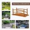 4.7ft Garden Bridge Arc Wood Footbridge Decorative Pond Bridge