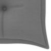 Garden Bench Cushion Gray 59.1"x19.7"x2.8" Fabric