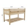 Raised Garden Bed Planter Box with Legs & Storage Shelf Wooden Elevated Vegetable Growing Bed for Flower/Herb/Backyard/Patio/Balcony 48.5x30x24.4in(co