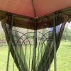 13x10 Outdoor Patio Gazebo Canopy Tent With Ventilated Double Roof And Mosquito net(Detachable Mesh Screen On All Sides),Suitable for Lawn, Garden, Ba