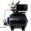 1.6HP Shallow Well Pump with Pressure Tank,garden water pump, Irrigation Pump,Automatic Water Booster Pump for Home Garden Lawn Farm, stainless steel