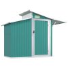 Garden Shed Green 106.3"x51.2"x82.1" Galvanized Steel