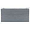 Raised Garden Bed 63"x31.5"x30.3" Galvanized Steel Gray