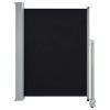 Patio Retractable Side Awning 39.4"x118.1" Black