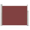 Patio Retractable Side Awning 55.1"x196.9" Brown