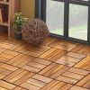 27 Pieces Acacia Wood Interlocking Patio Deck Tile