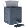 Garden Composters 3 pcs Gray 23.6"x23.6"x28.7" 206.1 gal