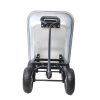 Folding car Poly Garden dump truck with steel frame, 10 inches. Pneumatic tire, 300 lb capacity body 55L silver