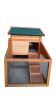 Garden Backyad 2-layer Large Wooden Outdoor Rabbit Hutch Chicken Coop with Doors, Tray, Asphalt Roof