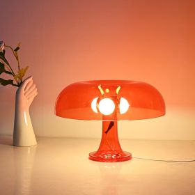 Modern Minimalist Mushroom Decorative Lighting Table Lamp (Option: USB-Transparent Orange)