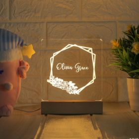 LED Bedside Lamp Children's Cartoon (Option: Rose-Seven colors of the spectrum-USB)