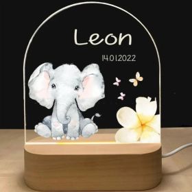 Acrylic Plug-in Bedside Lamp For Children's Creativity (Option: 8 Style-Seven colors-USB)