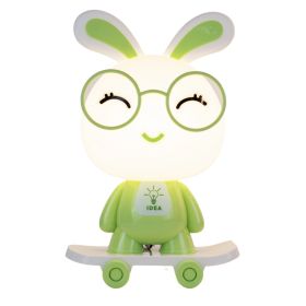 Creative Animal Skateboard Large Table Lamp (Option: Switch Button-Green Rabbit)