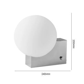 Nordic Milky White Moon Decorative Table Lamp Danish Design (Option: White Light-Chrome-220v)