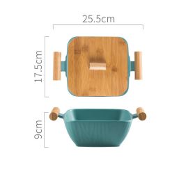 Creative Ceramic Bowl For Household Heat Resistance (Color: Green)