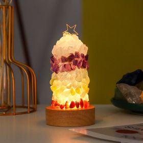 Natural Crystal Gravel Small Night Lamp (Option: Cold Light Lamp-USB)