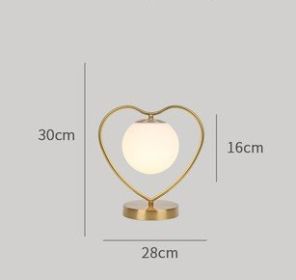 Intrinsic Color Of Copper Bedroom Bedside Creative Simple Table Lamp (Option: Without Light Source E27-E Style-EU)