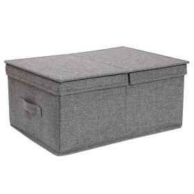 Drawer Closet Folding Storage Organizing Box (Option: Grey2-41x24x17cm)