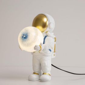 Astronaut Creative Bedroom Bedside Spaceman Lamps (Option: Light Source Not Included-Blue Planet Plug)