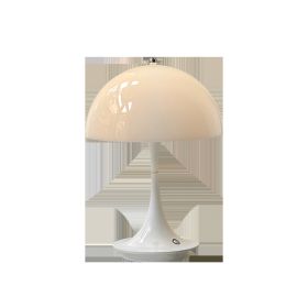 Nordic Retro Bedroom Bedside Lamp Rechargeable Decorative Study Table Lamp (Option: Milky White)