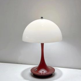 Nordic Retro Bedroom Bedside Lamp Rechargeable Decorative Study Table Lamp (Option: Bright Red)