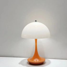 Nordic Retro Bedroom Bedside Lamp Rechargeable Decorative Study Table Lamp (Option: Gray Orange)