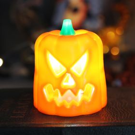 Electric Candle Lamp Decoration Portable (Option: Ghost Face Pumpkin)