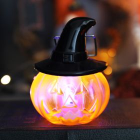 Electric Candle Lamp Decoration Portable (Option: Hooded Pumpkin Lamp)