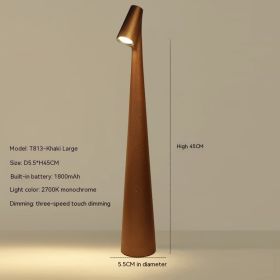 Creative High Leg Multifunctional Living Room Portable Charging Decorative Table Lamp (Option: 1800 MA-Large Khaki)