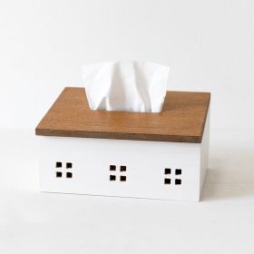 Desktop wifi router storage box shelf (Option: Log tissue box)