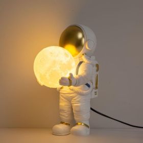 Astronaut Creative Bedroom Bedside Spaceman Lamps (Option: Light Source Not Included-Printing Lampshade Plug)