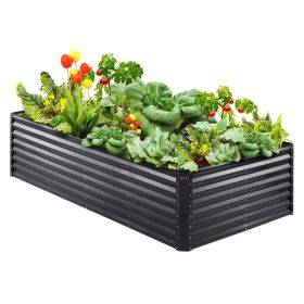 VEVOR Galvanized Raised Garden Bed Planter Box 94.5x47.2x23.6" Flower Vegetable (size: 94.5x47.2x23.6 inch)