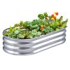 VEVOR Galvanized Raised Garden Bed Planter Box 94.5x47.2x23.6" Flower Vegetable