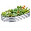 VEVOR Galvanized Raised Garden Bed Planter Box 94.5x47.2x23.6" Flower Vegetable