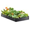 VEVOR Galvanized Raised Garden Bed Planter Box 94.5x47.2x23.6" Flower Vegetable