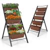 5-tier Vertical Garden Planter Box Elevated Raised Bed with 5 Container