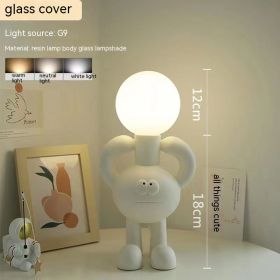 Bedroom Cartoon Cute Creative Decorative Small Night Lamp (Option: Button Switch-Glass-US)