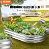 VEVOR Galvanized Raised Garden Bed Planter Box 94.5x47.2x23.6" Flower Vegetable