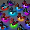 24pcs, 3D LED Butterfly Decoration Night Light Sticker Single And Double Wall Light For Garden Backyard Lawn Party Festive Party Nursery Bedroom Livin