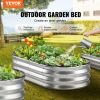 VEVOR Galvanized Raised Garden Bed Planter Box 94.5x47.2x23.6" Flower Vegetable