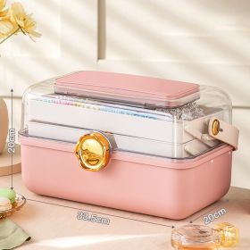 Children's Hair Accessories Storage Box Little Girl Rubber Band (Color: Pink)