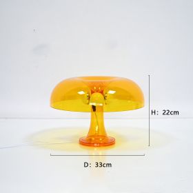 Modern Minimalist Mushroom Decorative Lighting Table Lamp (Option: AU-Transparent Yellow)