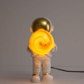 Astronaut Creative Bedroom Bedside Spaceman Lamps (Option: Light Source Not Included-Brown Planet Plug)