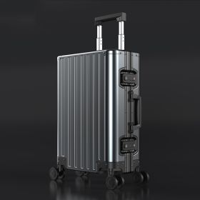 Fashion All-aluminum Magnesium Alloy Luggage (Option: Gun color-26inches)